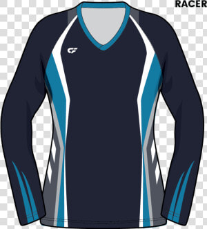 Customfuze Women S Volleyball Jerseys   Long sleeved T shirt  HD Png Download