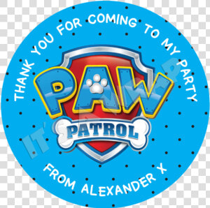 Paw Patrol Logo Sweet Cone Stickers   Birthday Paw Print Paw Patrol Background  HD Png Download