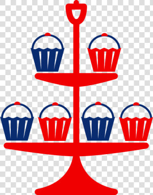 Jubilee Cake Stand Red Clip Arts   Cup Cake Stand Png  Transparent Png