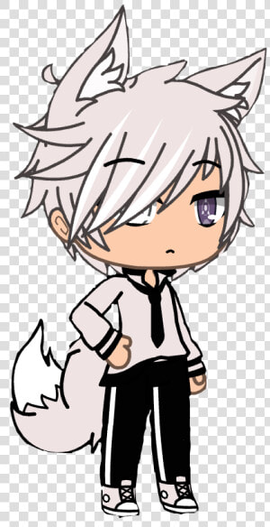  gacha  life  gachaiife  boy  boi  cute  bored  white   Gacha Life Cute Boy  HD Png Download