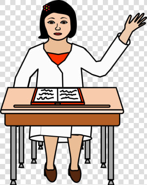 Standing human Behavior girl   Desk Clipart  HD Png Download