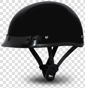 Daytona Skull Cap Jr Half Helmet Hi Gloss Black   Motorcycle Helmet  HD Png Download