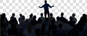 Crowd   Person Being A Leader  HD Png Download