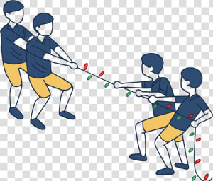 Christmas Light Tug Of War   Tug O War Transparent  HD Png Download