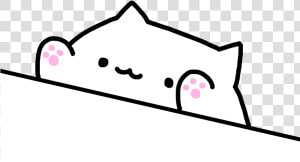  bongocat  bongo  cat  meme  white  pink  cute  funny   Bongo Cat Gif Transparent  HD Png Download