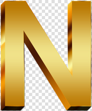 Letras  Abc  Educación  De Oro  Brillo   Letter N Gold Transparent  HD Png Download