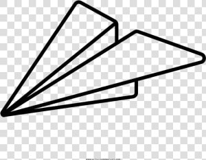 Paper Plane Coloring Page   Paper Airplane Drawing  HD Png Download