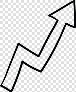 Up Arrow White Zigzag Tail Doodle   Arrow Going Up Png White  Transparent Png