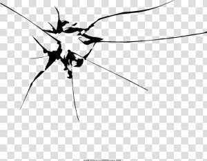 Broken Glass Crack Coloring Page   Mosquito  HD Png Download