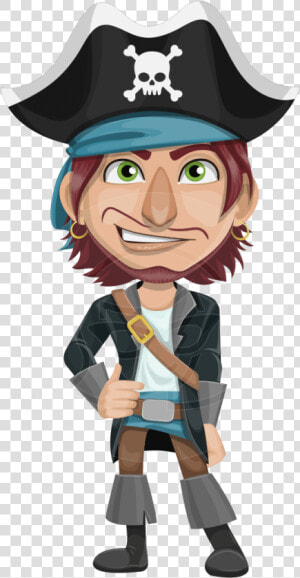 Funny Pirate Cartoon Vector Character Aka Pirate Tim   Pirate Cartoon Character Png  Transparent Png