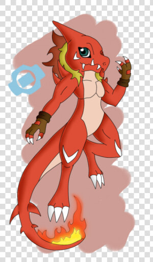 If Charmeleon Were A Digimon By Harubyakko d925m1e   Charmeleon Digimon  HD Png Download