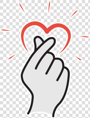 Adesivo Finger Heart Love De Artesluizg Colab55   Love Transparent Finger Heart  HD Png Download