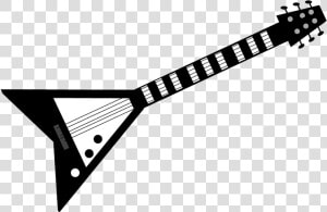 Transparent White Guitar Png   Black And White Electric Guitar Clipart  Png Download