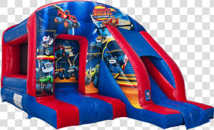 Box Jump ‘n’ Slide Combi Blaze And The Monster Machines   Inflatable  HD Png Download