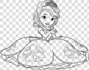 Coloring Book Drawing Amazing Princess Sofia Disney   Princesa Sofia Para Pintar  HD Png Download