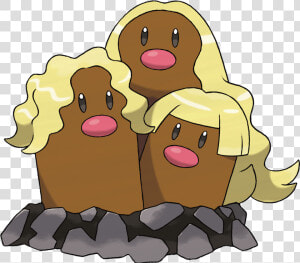 Alolan Dugtrio  HD Png Download