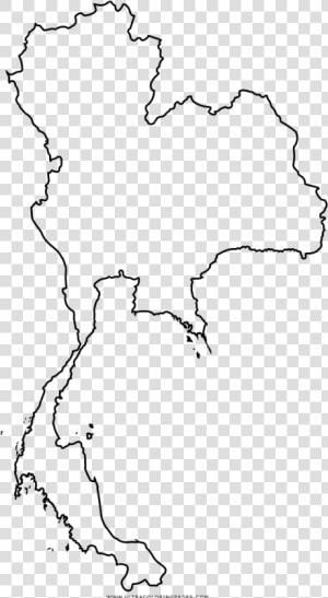 Thailand Map Coloring Page  HD Png Download