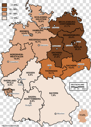 Germany Unemployment By Region  HD Png Download