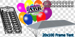 20 X 100 Frame Tent Title 20 X 100 Frame Tent   Balloon  HD Png Download