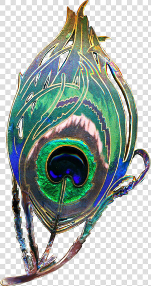 Brooch Stunning Piel Freres Art Nouveau Enamel On Brass   Art Nouveau Peacock Eye  HD Png Download