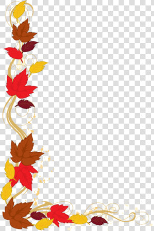 Fall Clip Art Fall Leaves Clip Art Item 4 Vector Magz   Transparent Border Fall Leaves  HD Png Download