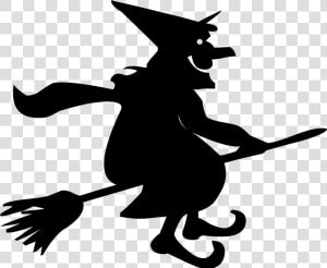 Witchs Broom Witchcraft Clip Art   Witch On A Broomstick Clipart  HD Png Download