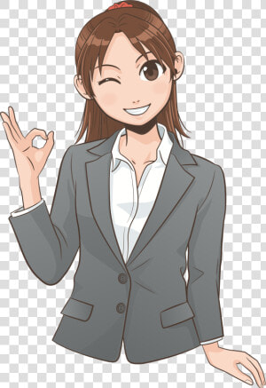 Ok Gesture   Female People Cartoon Png  Transparent Png