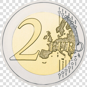 2 Euro Coin European Union Flag  HD Png Download