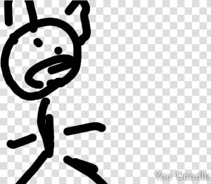 He Is A Poorly Drawn Stickman With Bunny Ears Clipart  HD Png Download