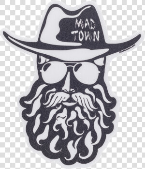 Cover Image For Blue 84 Bearded Man Mad Town Decal   Decal  HD Png Download