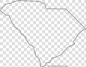 Free South Carolina Outline Thin Border  Cricut Design   Line Art  HD Png Download