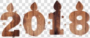 2018 Wood Happy New Year Clip Arts   Happy New Year 2018 Art  HD Png Download