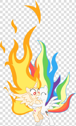 Flame Princess Twilight   Flaming Twilight And Super Rainbow Dash  HD Png Download