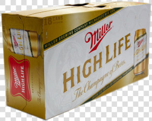 Miller High Life 12oz 18pk Cn 12oz Beer   Carton  HD Png Download