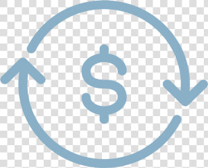 Icon Of A Dollar Sign With Arrows Circling Around It   Circular Icon Transparent Png  Png Download