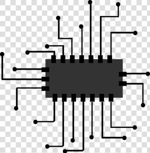 Chip  Icon  Micro  Processor  Computer  Cpu  Symbol   Computer Chip Clipart  HD Png Download