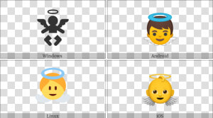 Baby Angel On Various Operating Systems   Smiley  HD Png Download