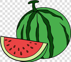 How To Draw Watermelon Slice   Cartoon Watermelon Easy Drawing  HD Png Download