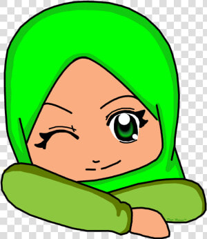 Kartun Kepala Anak Muslim  HD Png Download