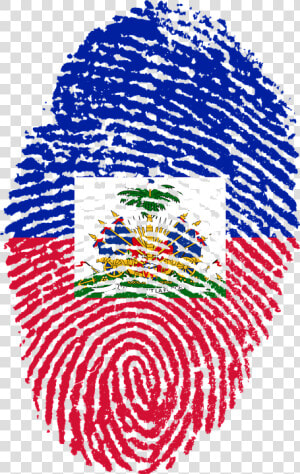 Haiti  Flag  Fingerprint  Country  Pride  Identity   Haitian Flag Fingerprint  HD Png Download