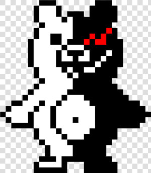 Monokuma Pixel Art Minecraft  HD Png Download