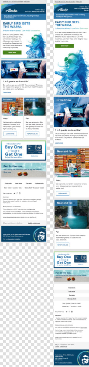 Beautiful Responsive Email From Alaska Airlines   Online Advertising  HD Png Download