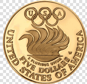 1988 Olympic Gold  5 Commemorative Coin    5 Olympic Gold Coin  HD Png Download