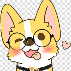  kawaii  dog  corgi  blush I Want A Corgi 🐶   Cartoon Cute Corgi Png  Transparent Png