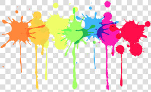 Multicolour Paint Splatter   Splatter Paint Clipart  HD Png Download