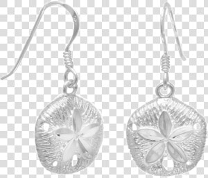 Diamond Cut Sand Dollar French Wire Earrings   Earrings  HD Png Download