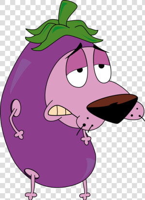 Courage Eggplant By Gth089 d4h0csw   Courage The Dog Eggplant  HD Png Download