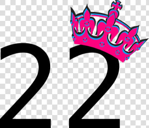 Pink Tilted Tiara And Number 22 Svg Clip Arts  HD Png Download