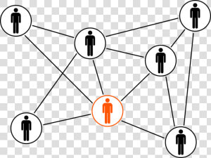 Linked  Connected  Network  Team  Teamwork  Black    Icon For Influencer Marketing  HD Png Download