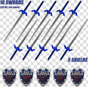 A Case Of Blue And Gold Fantasy Gamer Swords With Scabbard   Sword  HD Png Download